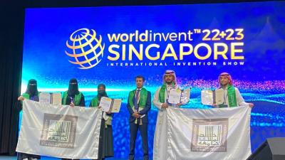 جائزة وأربع ميداليات للجامعة في مسابقة Worldinvent 2023 للابتكار وريادة الأعمال بسنغافورة